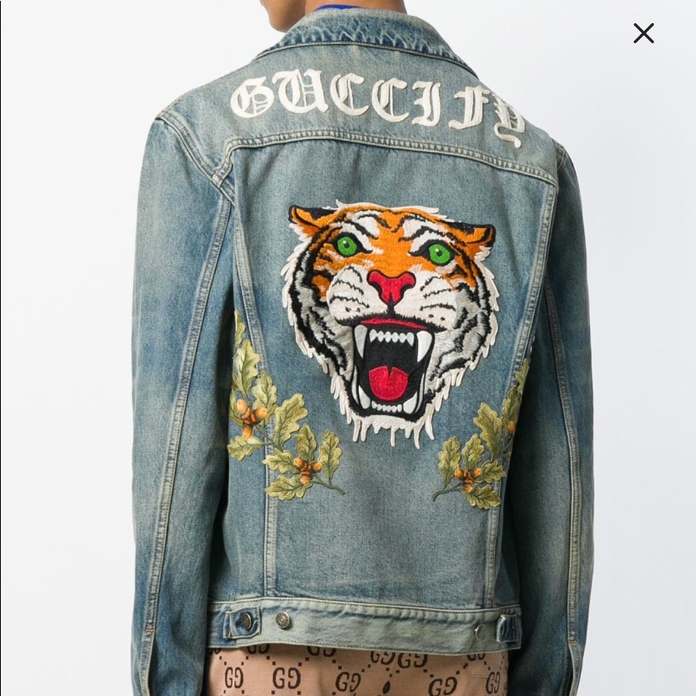 Gucci tiger denim jacket